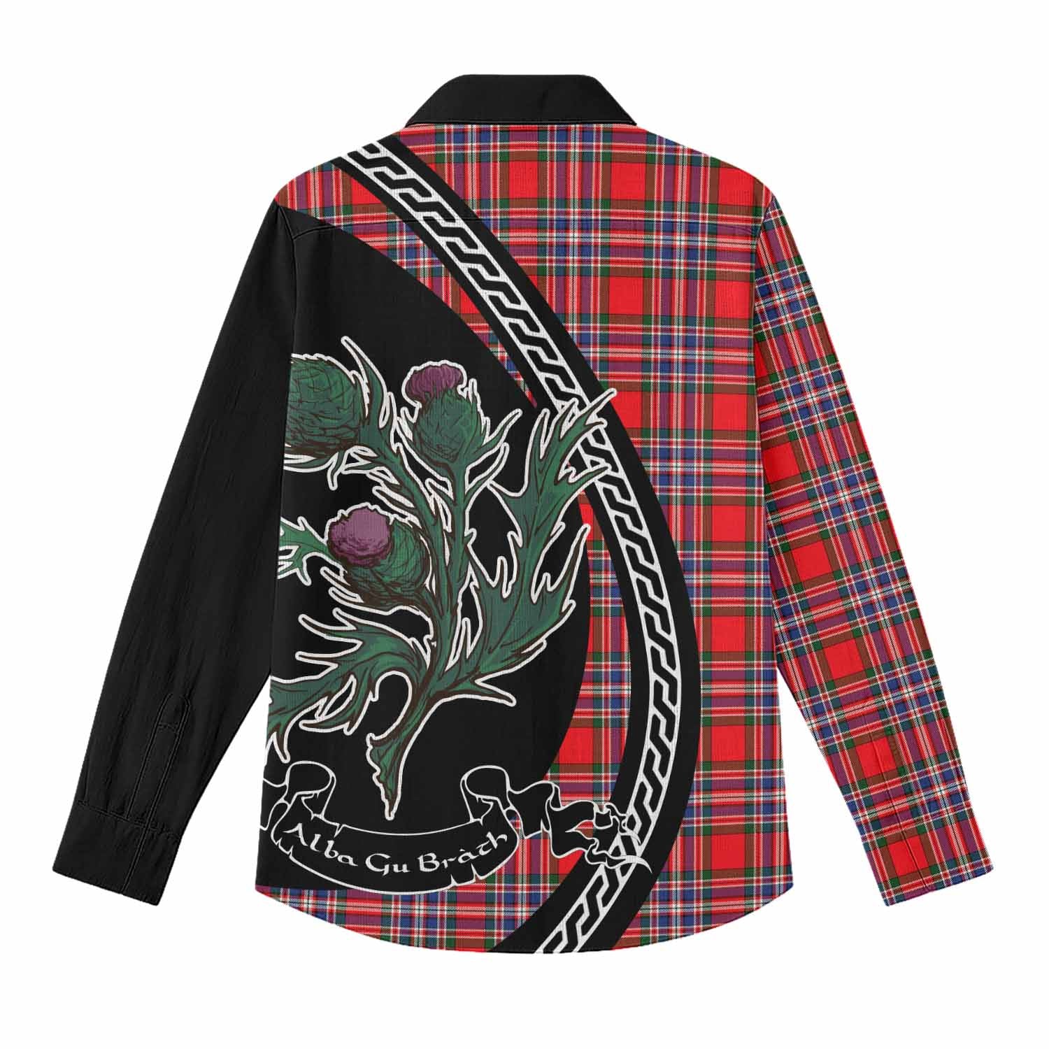 MacFarlane (McFarlane) Family Crest Tartan Women Casual Shirt Alba Thistle Inspired - Tartan Vibes Clothing