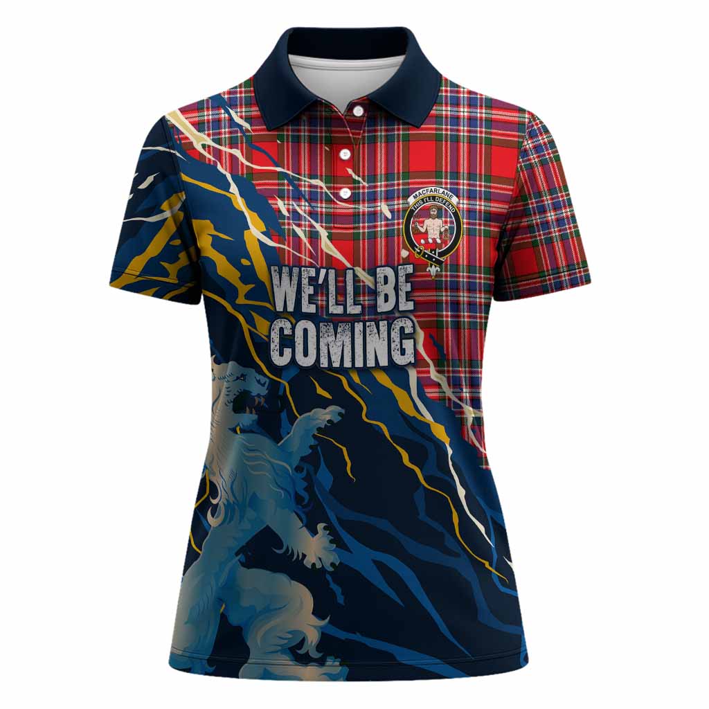 MacFarlane (McFarlane) Scotland Tartan Women Polo Shirt WC2026 Football - We'll Be Coming