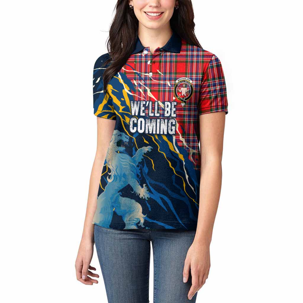 MacFarlane (McFarlane) Scotland Tartan Women Polo Shirt WC2026 Football - We'll Be Coming