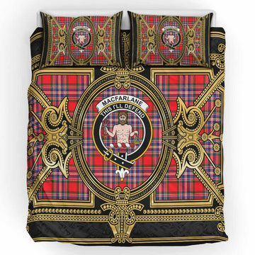 MacFarlane (McFarlane) Scottish Tartan Crest Bedding Set Royal Stylized