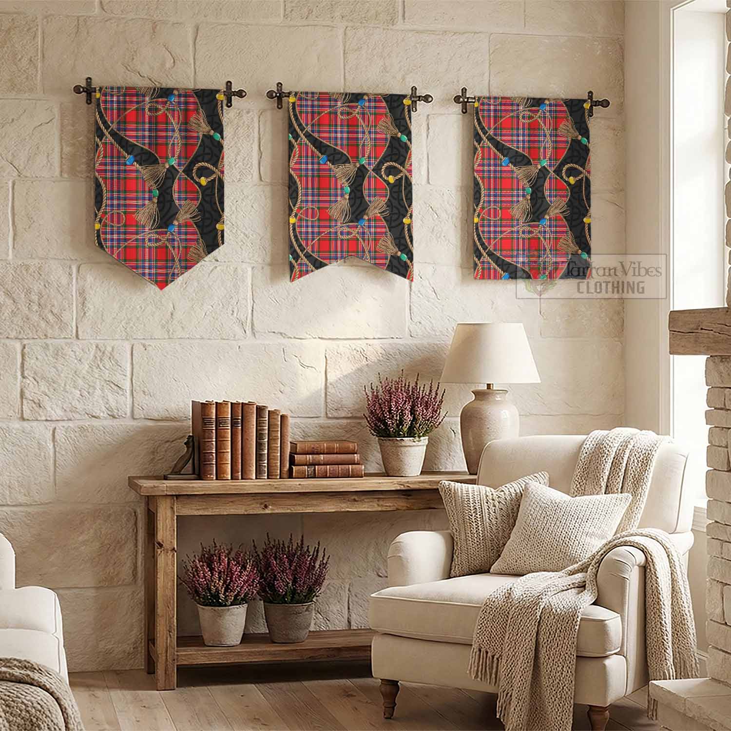 MacFarlane (McFarlane) Scottish Tartan Twisted Ropes Stylized Gonfalon - Tartan Vibes Clothing