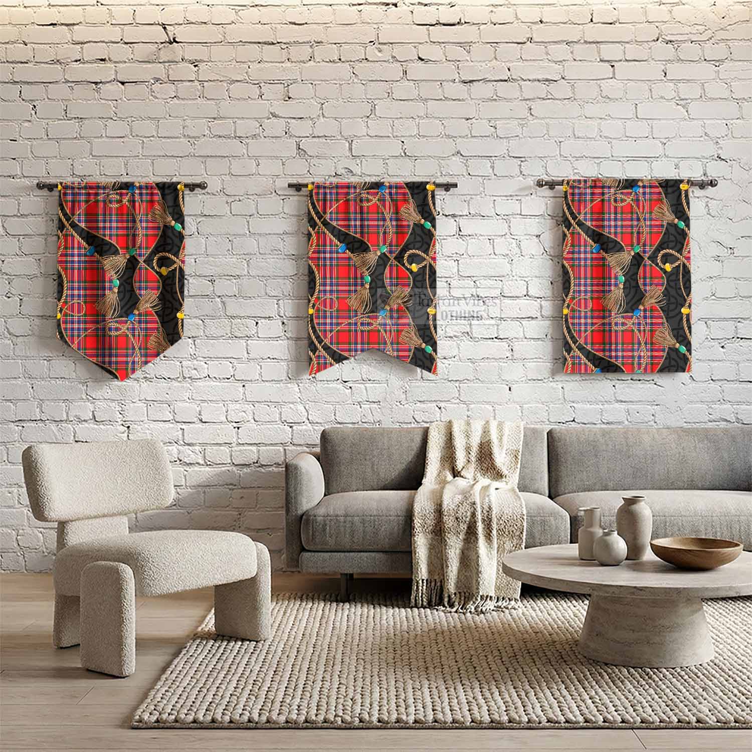 MacFarlane (McFarlane) Scottish Tartan Twisted Ropes Stylized Gonfalon - Tartan Vibes Clothing