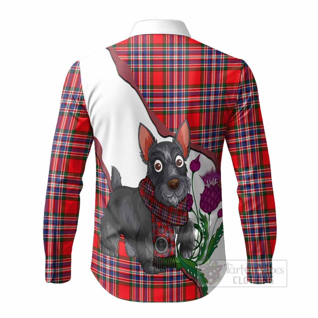 MacFarlane (McFarlane) Scottish Terrier Tartan Crest Long Sleeve Button Shirts Thistle Heritage Art