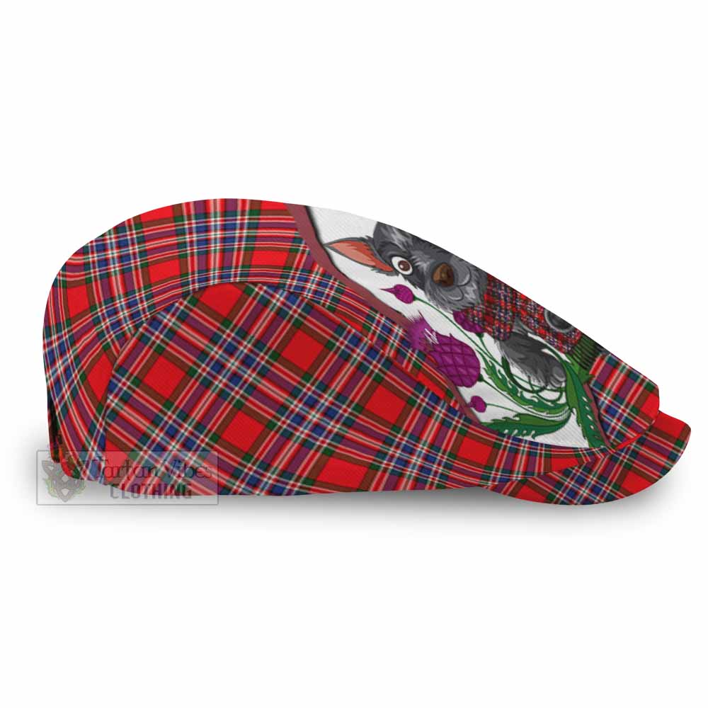 MacFarlane (McFarlane) Scottish Terrier Tartan Flat Cap, Jeff Cap Thistle Heritage Art - Tartan Vibes Clothing