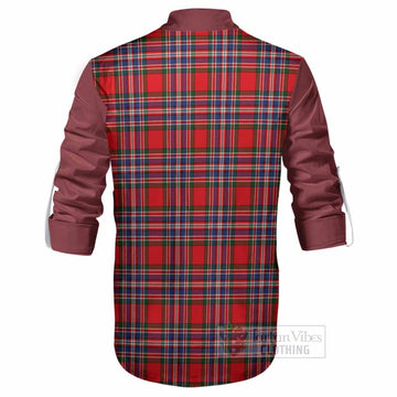 MacFarlane (McFarlane) Tartan Accent Ghillie Shirt with Family Crest