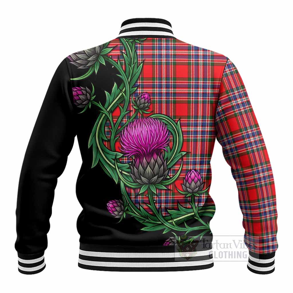 MacFarlane (McFarlane) Tartan Baseball Jacket Resilient Scottish Thistle - Tartan Vibes Clothing