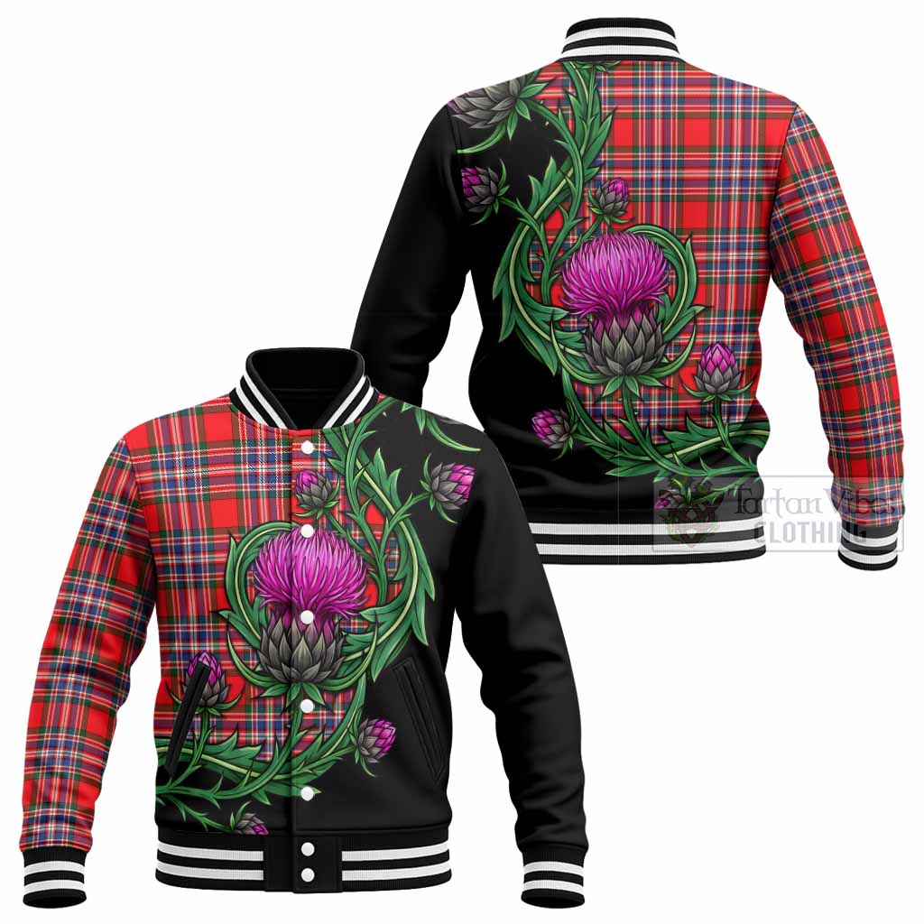 MacFarlane (McFarlane) Tartan Baseball Jacket Resilient Scottish Thistle - Tartan Vibes Clothing