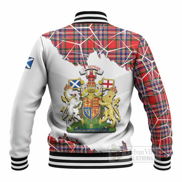 MacFarlane (McFarlane) Tartan Baseball Jacket with Family Crest and Lion Rampant Grunge Style
