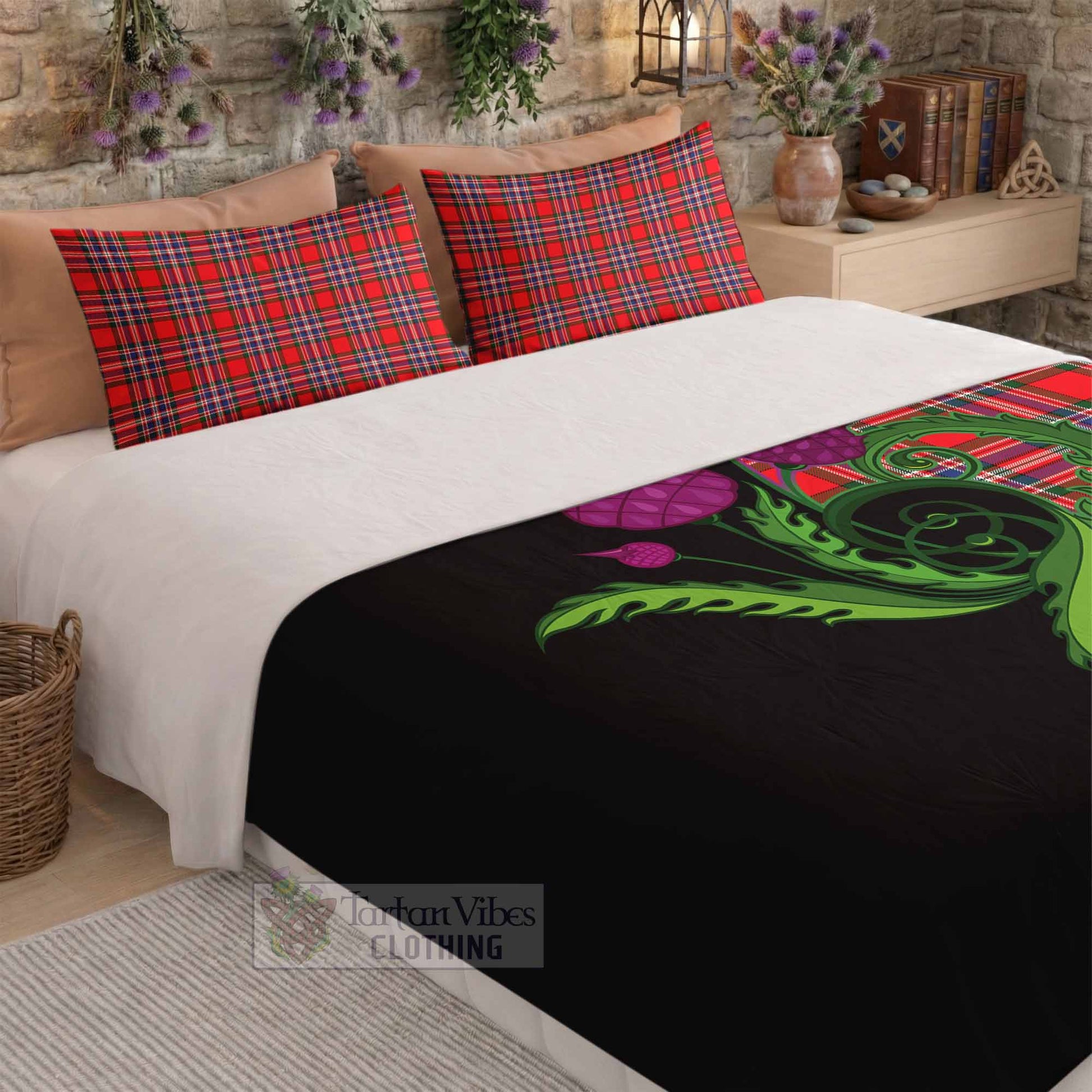 MacFarlane (McFarlane) Tartan Bedding Set Traditional Scottish Thistle - Tartan Vibes Clothing