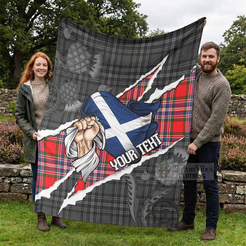 MacFarlane (McFarlane) Tartan Blanket Hands with Scotland National Flags