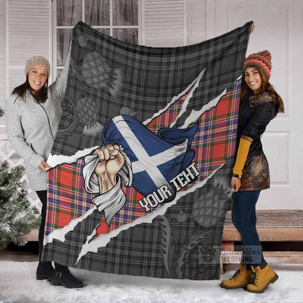 MacFarlane (McFarlane) Tartan Blanket Hands with Scotland National Flags