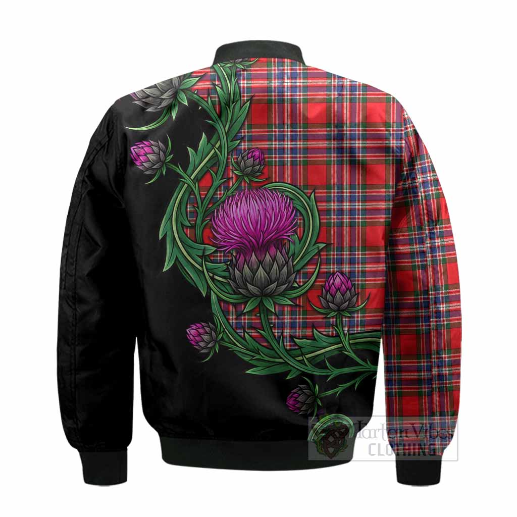MacFarlane (McFarlane) Tartan Bomber Jacket Resilient Scottish Thistle - Tartan Vibes Clothing