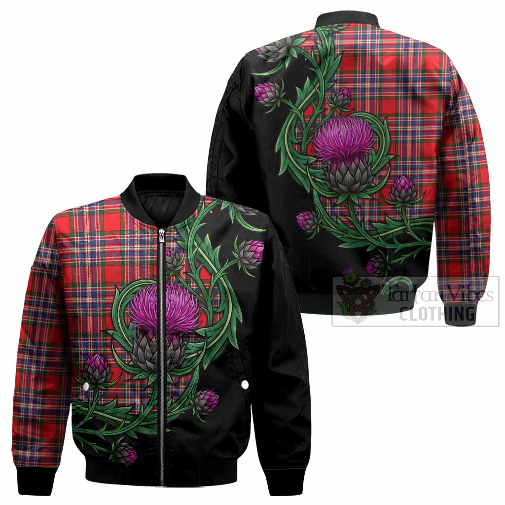 MacFarlane (McFarlane) Tartan Bomber Jacket Resilient Scottish Thistle - Tartan Vibes Clothing