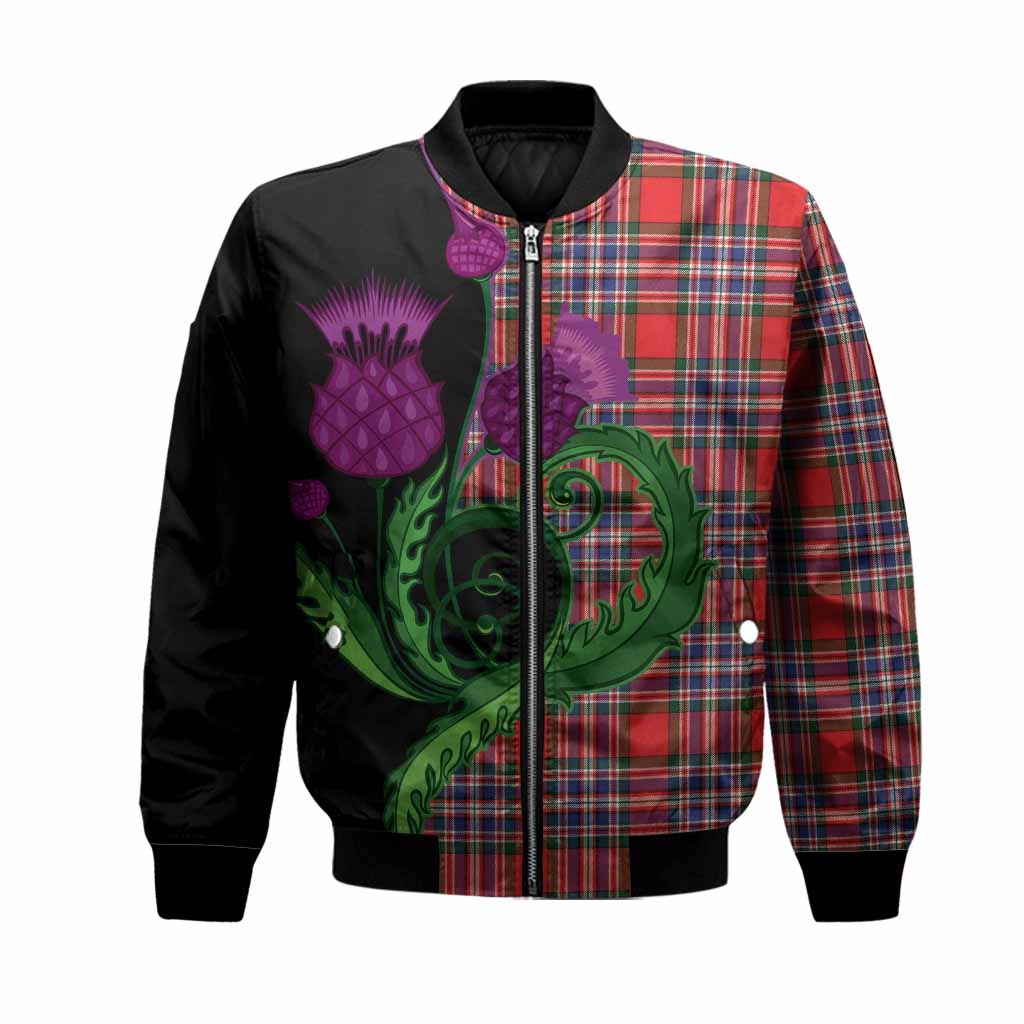 MacFarlane (McFarlane) Tartan Bomber Jacket Traditional Scottish Thistle