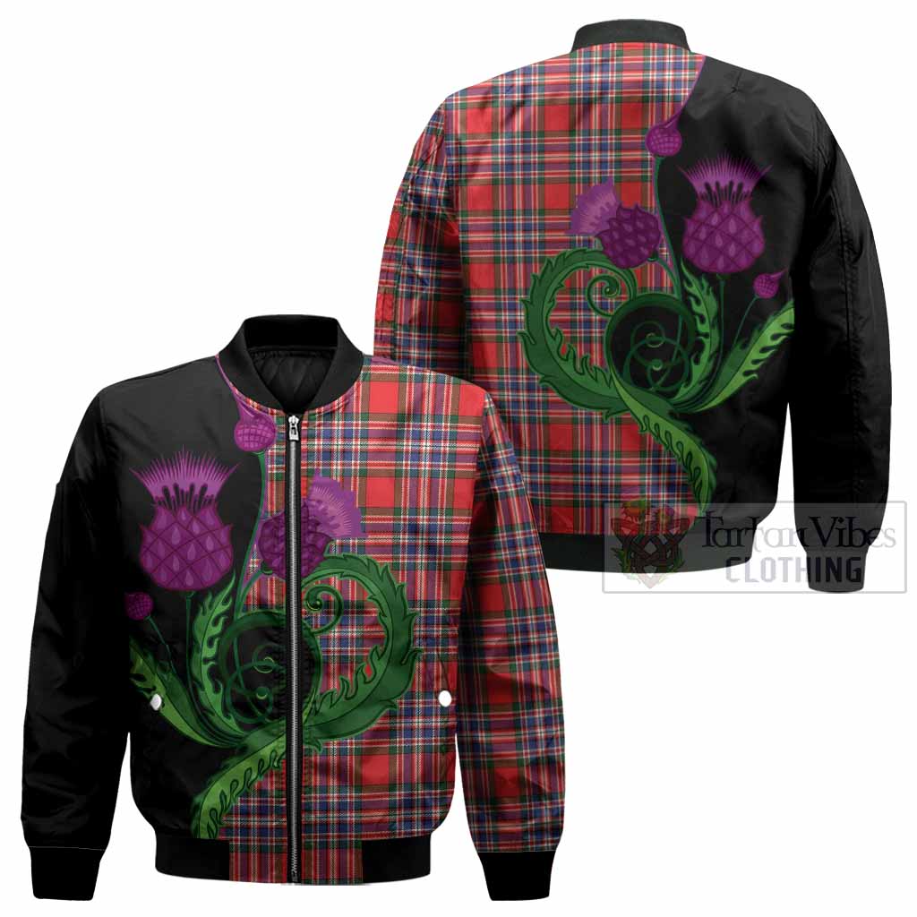 MacFarlane (McFarlane) Tartan Bomber Jacket Traditional Scottish Thistle