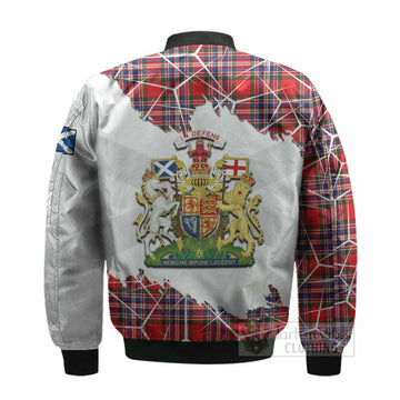 MacFarlane (McFarlane) Tartan Bomber Jacket with Family Crest and Lion Rampant Grunge Style