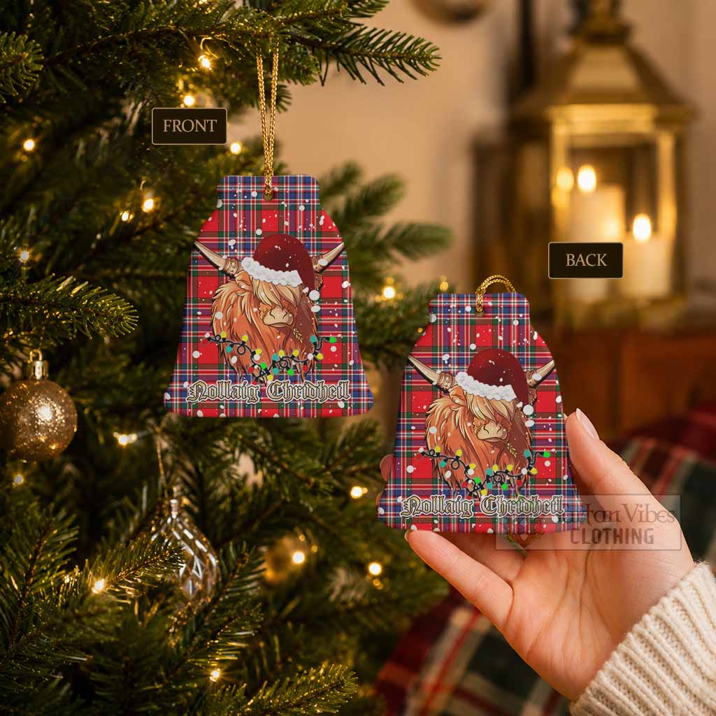 MacFarlane (McFarlane) Tartan Ceramic Bell Ornament Mister Coo - Highlander Decor - Tartan Vibes Clothing