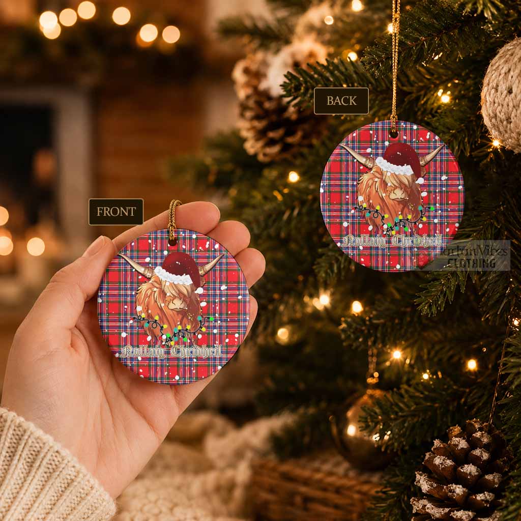MacFarlane (McFarlane) Tartan Ceramic Circle Ornament Mister Coo - Highlander Decor - Tartan Vibes Clothing