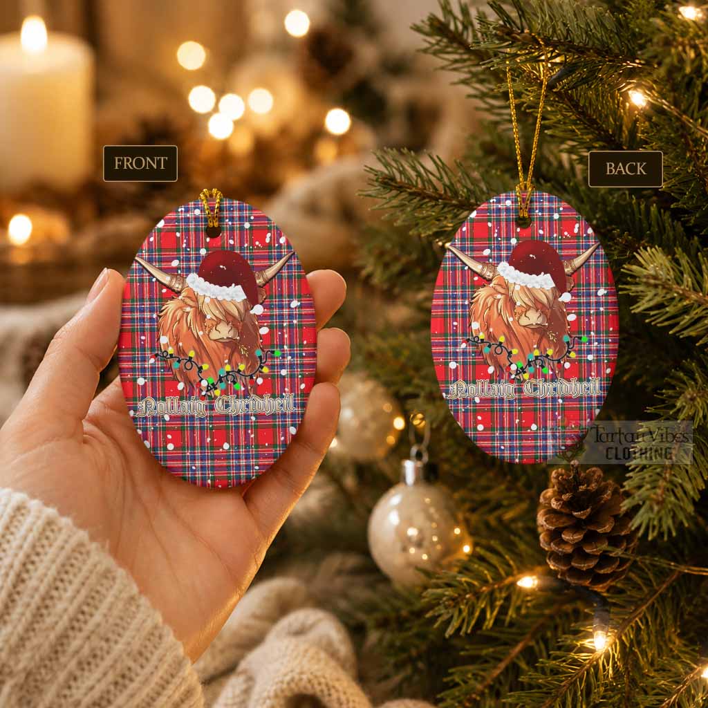MacFarlane (McFarlane) Tartan Ceramic Oval Ornament Mister Coo - Highlander Decor - Tartan Vibes Clothing