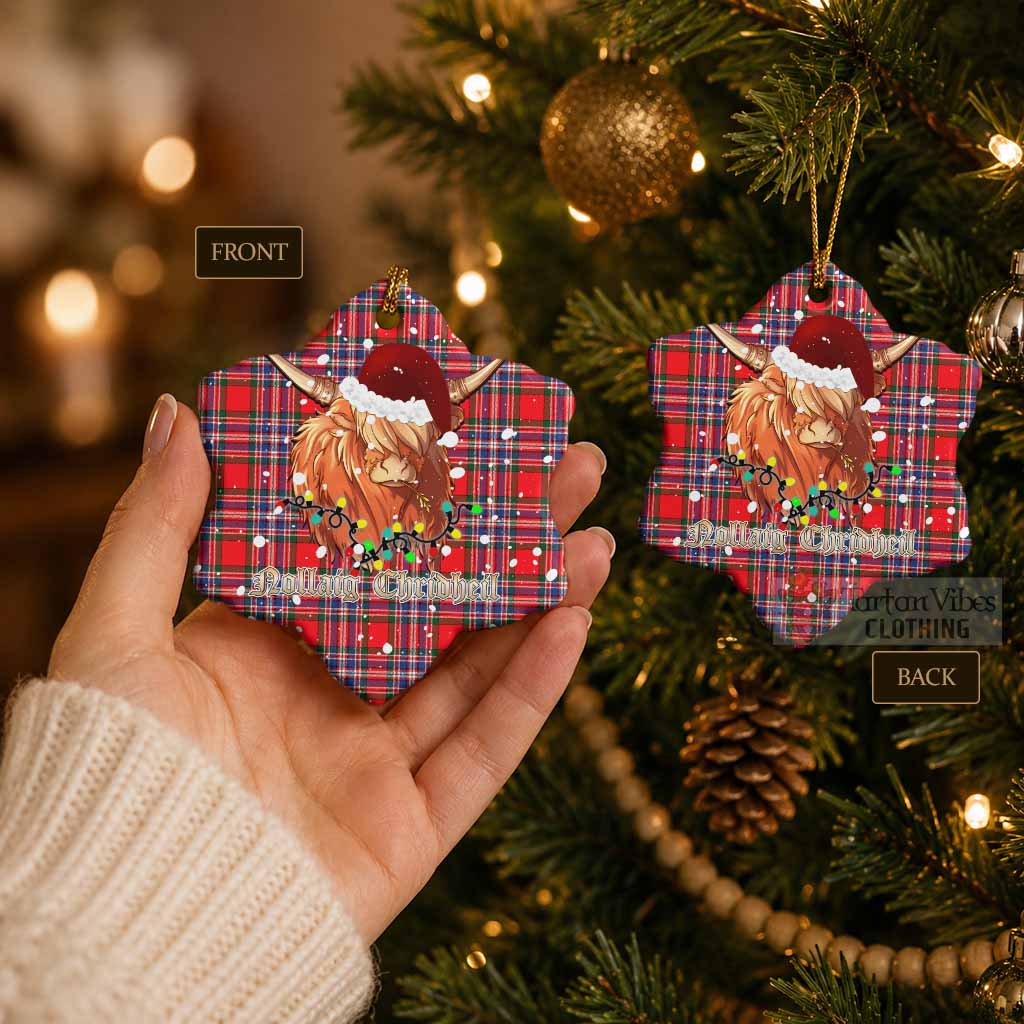 MacFarlane (McFarlane) Tartan Ceramic Snow Flake Ornament Mister Coo - Highlander Decor - Tartan Vibes Clothing