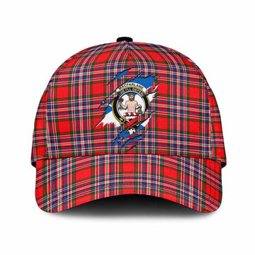 MacFarlane (McFarlane) Tartan Classic Cap with Family Crest In Me Style
