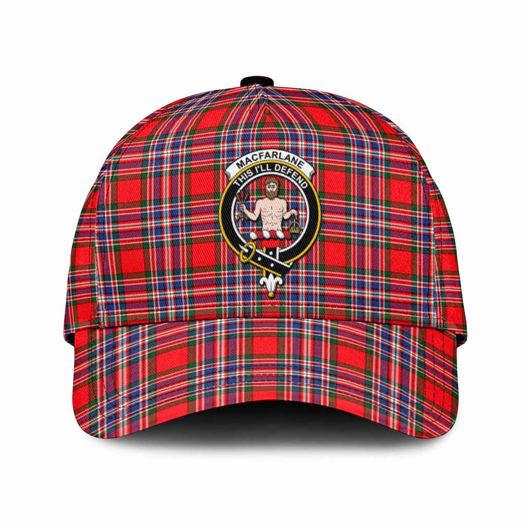 MacFarlane (McFarlane) Tartan Classic Cap with Family Crest