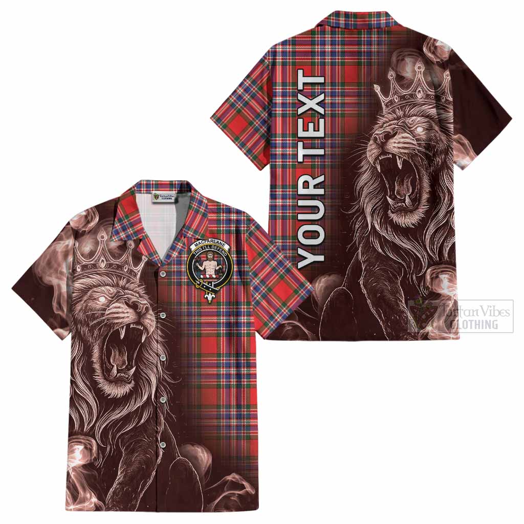 MacFarlane (McFarlane) Tartan Cotton Hawaiian Shirt Roaring Lion Heritage