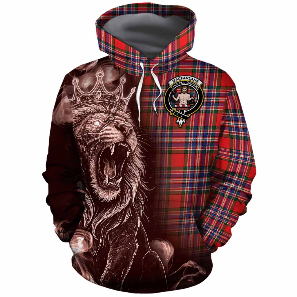 MacFarlane (McFarlane) Tartan Cotton Hoodie Roaring Lion Heritage