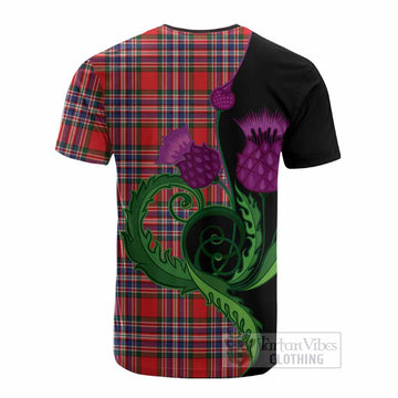 MacFarlane (McFarlane) Tartan Cotton T-shirt Traditional Scottish Thistle