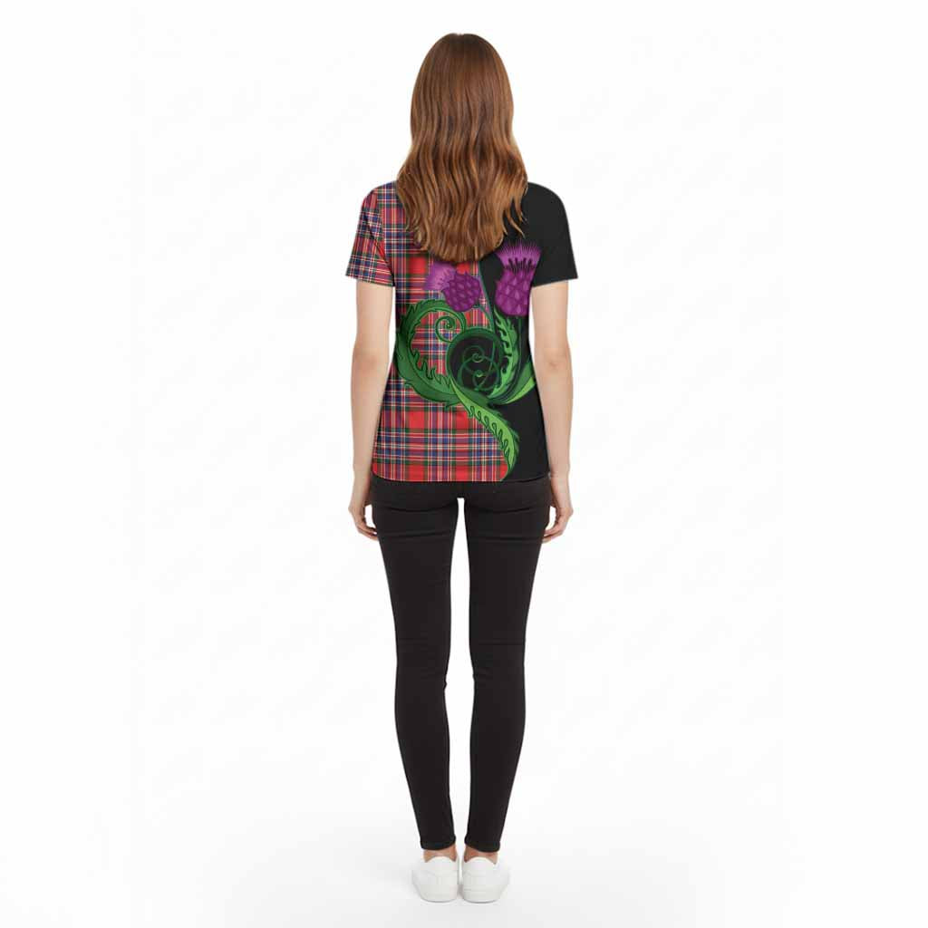 MacFarlane (McFarlane) Tartan Cotton T-shirt Traditional Scottish Thistle