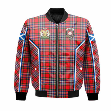 MacFarlane (McFarlane) Tartan Crest Bomber Jacket Scotland Coat of Arm Flag Style
