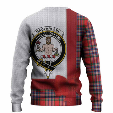 MacFarlane (McFarlane) Tartan Crest Christmas Christmas Ugly Sweater Highland Cow Bagpipes Coquette Bow Style