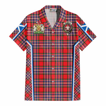 MacFarlane (McFarlane) Tartan Crest Cotton Hawaiian Shirt Scotland Coat of Arm Flag Style - Tartan Vibes Clothing