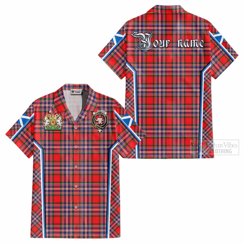 MacFarlane (McFarlane) Tartan Crest Cotton Hawaiian Shirt Scotland Coat of Arm Flag Style - Tartan Vibes Clothing