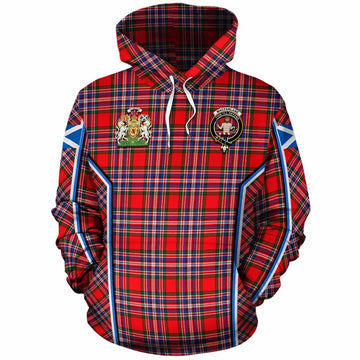 MacFarlane (McFarlane) Tartan Crest Cotton Hoodie Scotland Coat of Arm Flag Style