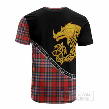 MacFarlane (McFarlane) Tartan Crest Cotton T-shirt Legendary Dragon Knot Half Style