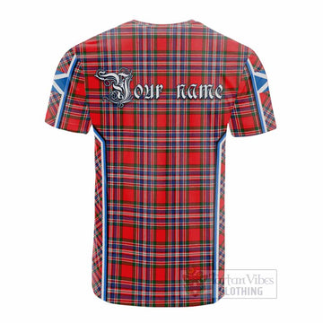 MacFarlane (McFarlane) Tartan Crest Cotton T-shirt Scotland Coat of Arm Flag Style