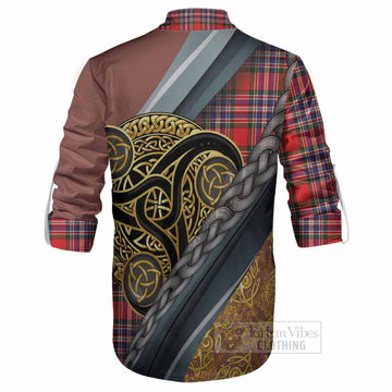 MacFarlane (McFarlane) Tartan Crest Ghillie Shirt Scottish Triskele Celtic
