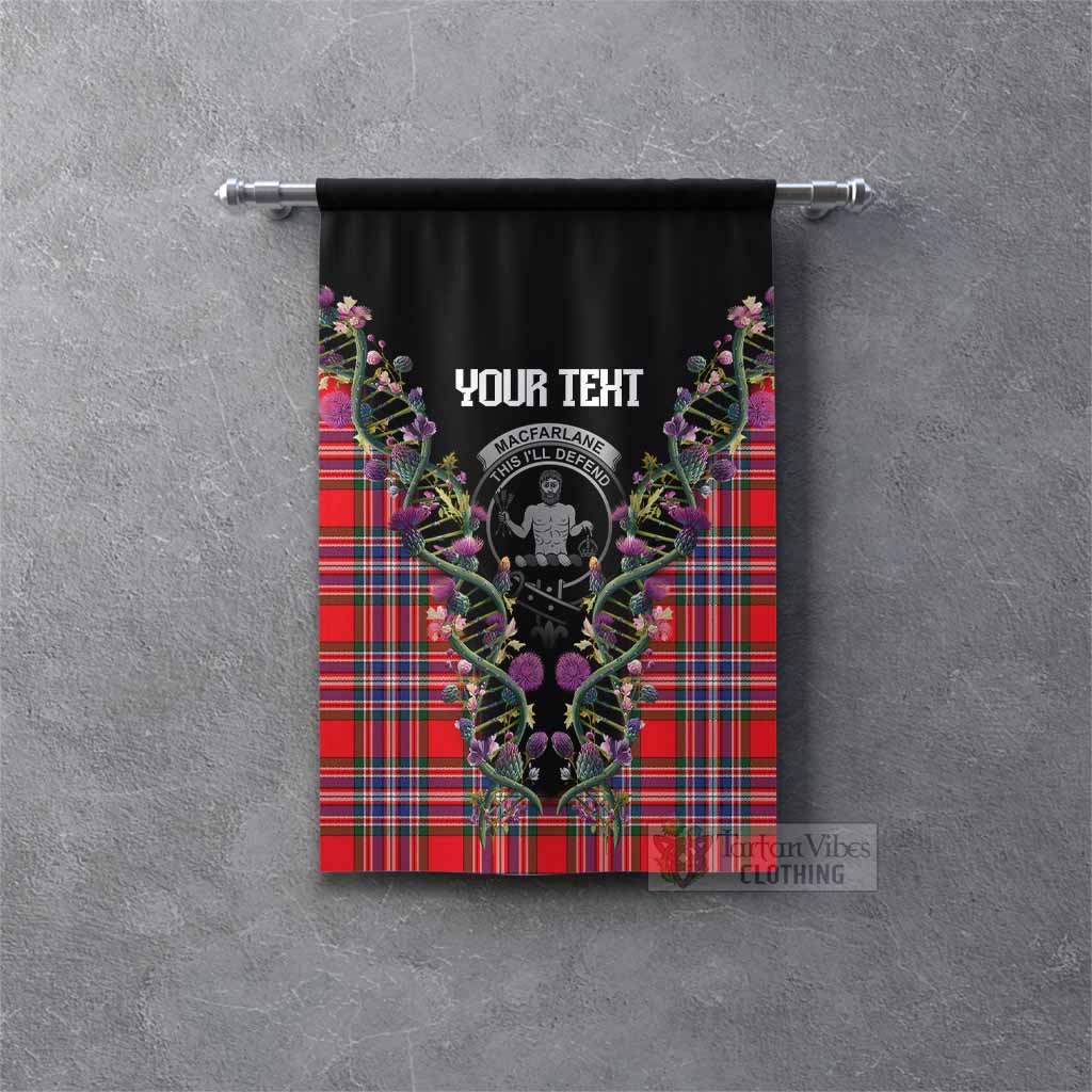 MacFarlane (McFarlane) Tartan Crest Gonfalon Scottish Heritage Thistle DNA