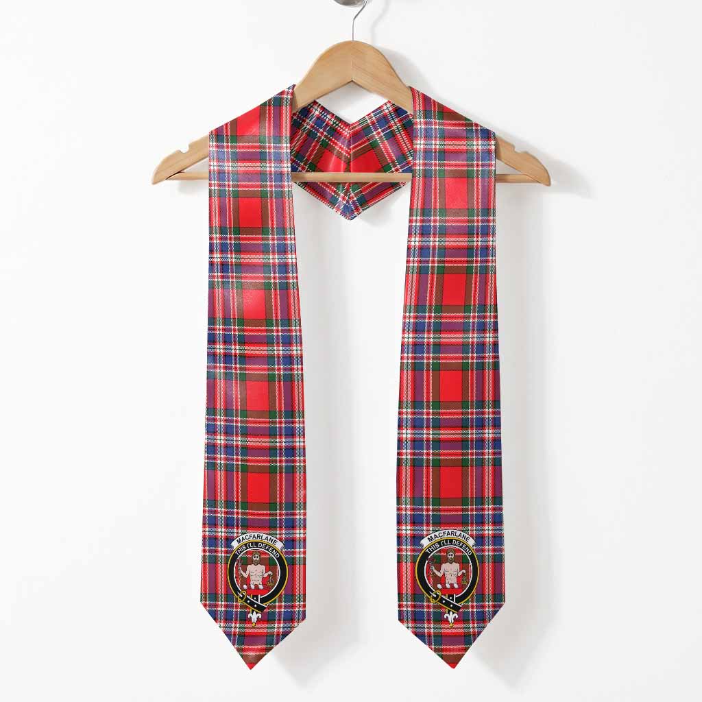 MacFarlane (McFarlane) Tartan Crest Graduation Stole One Size - 72" x 5" - Tartan Vibes Clothing