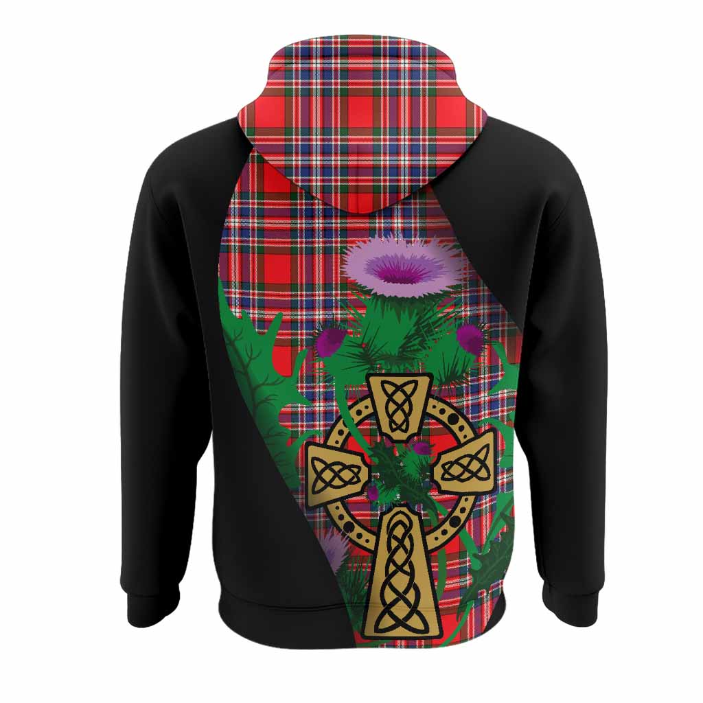 MacFarlane (McFarlane) Tartan Crest Hoodie Celtic Cross Thistle Flowers