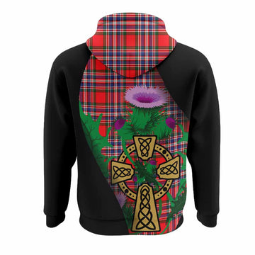 MacFarlane (McFarlane) Tartan Crest Hoodie Celtic Cross Thistle Flowers