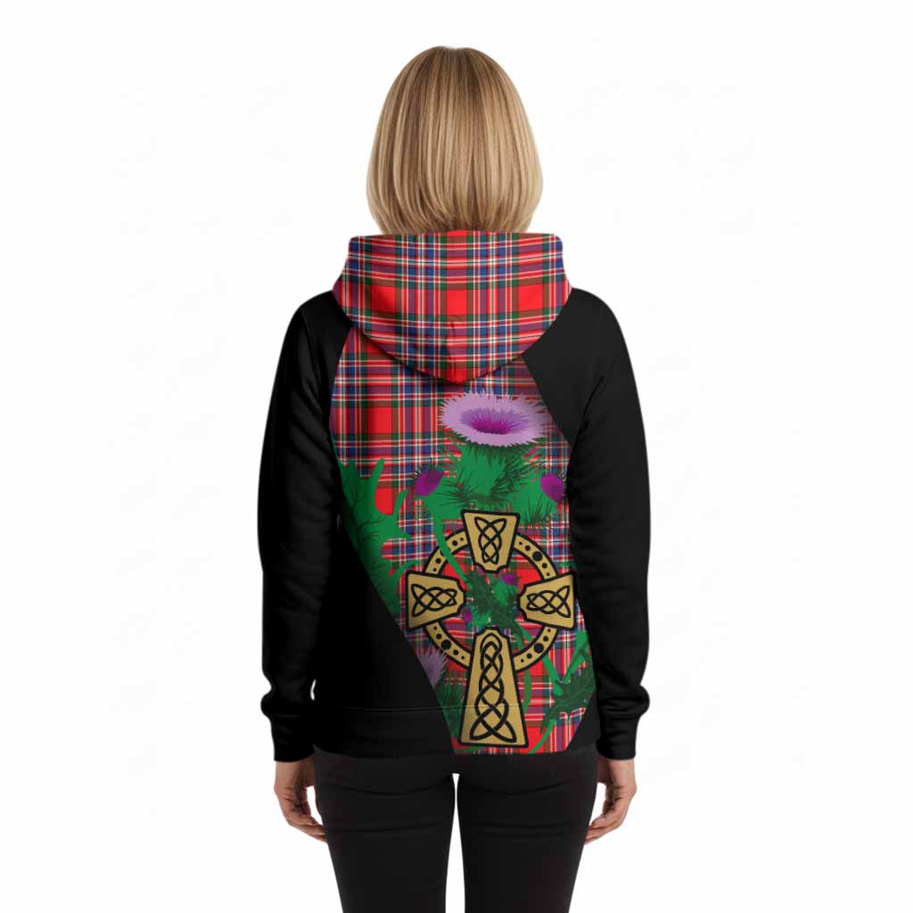 MacFarlane (McFarlane) Tartan Crest Hoodie Celtic Cross Thistle Flowers
