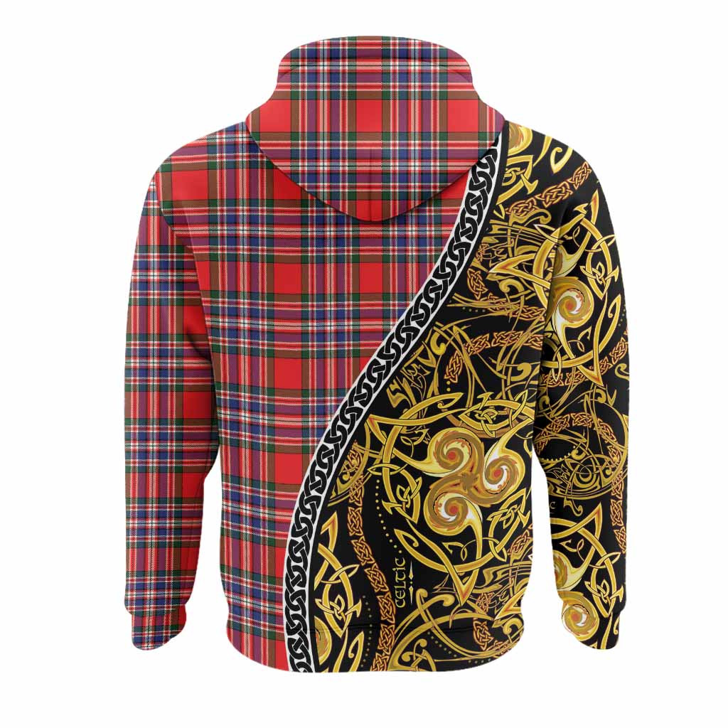 MacFarlane (McFarlane) Tartan Crest Hoodie Celtic Knot and Triple Trickle Spiral Symbols