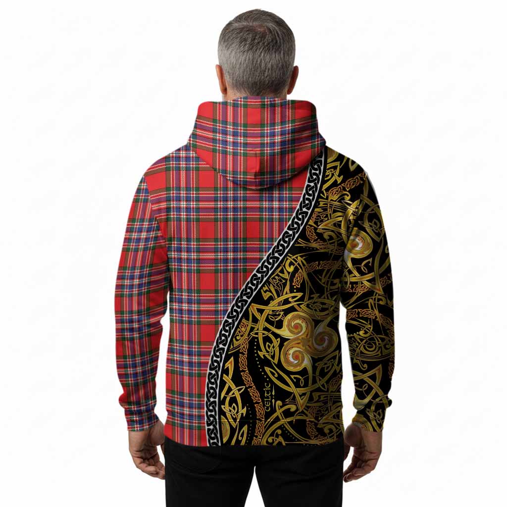 MacFarlane (McFarlane) Tartan Crest Hoodie Celtic Knot and Triple Trickle Spiral Symbols