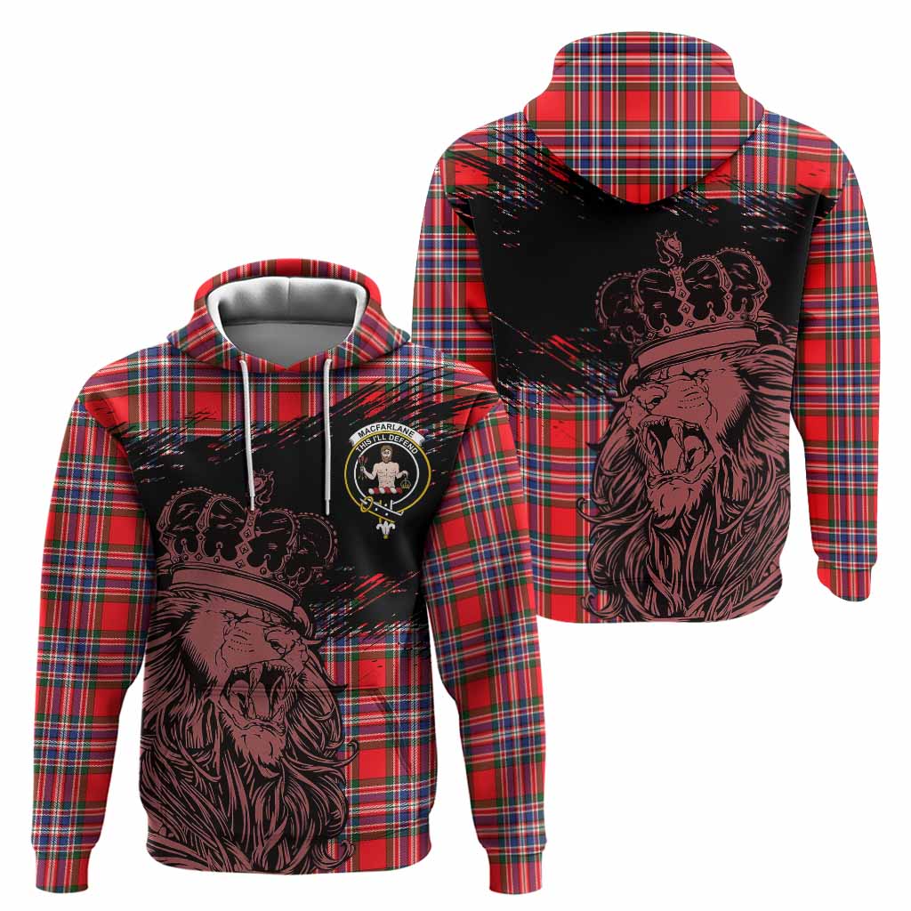 MacFarlane (McFarlane) Tartan Crest Hoodie Crowned Lion Heritage Style
