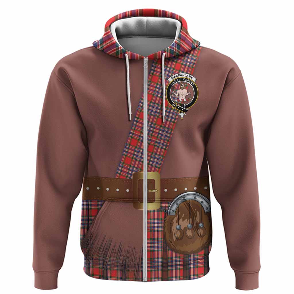 MacFarlane (McFarlane) Tartan Crest Hoodie Kilt Costume Style