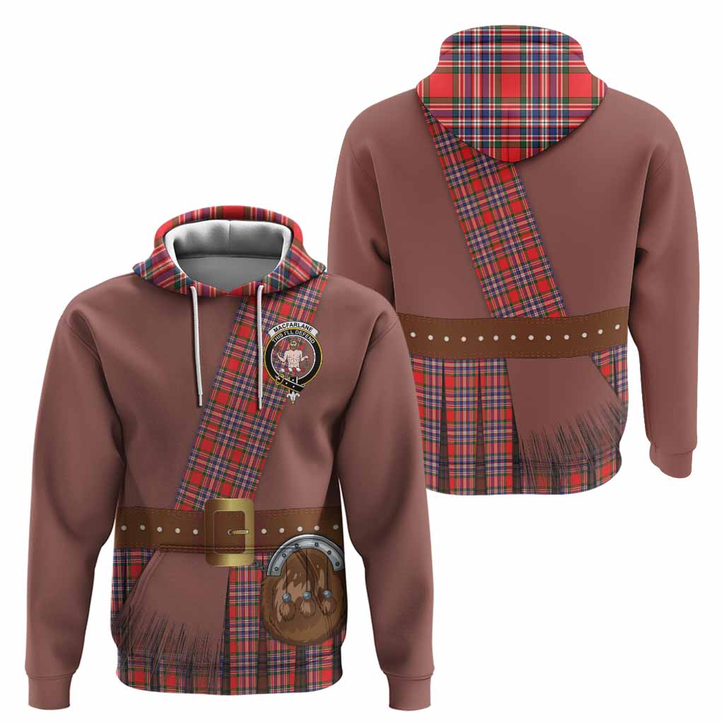 MacFarlane (McFarlane) Tartan Crest Hoodie Kilt Costume Style