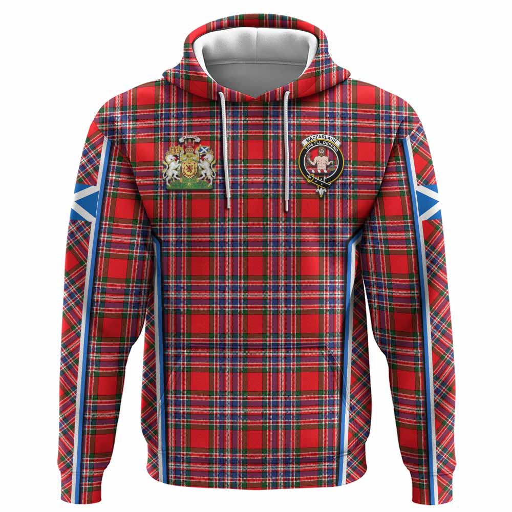 MacFarlane (McFarlane) Tartan Crest Hoodie Scotland Coat of Arm Flag Style - Tartan Vibes Clothing