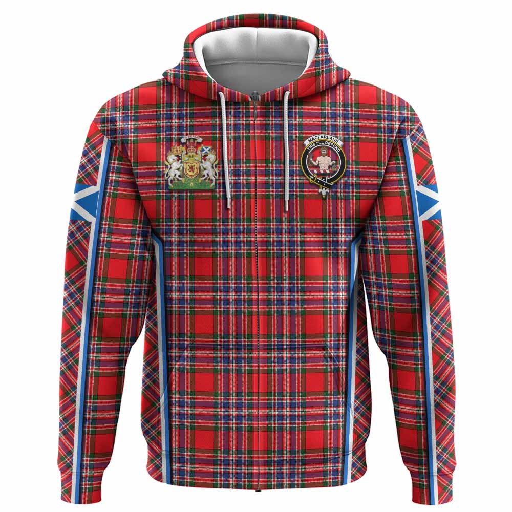 MacFarlane (McFarlane) Tartan Crest Hoodie Scotland Coat of Arm Flag Style - Tartan Vibes Clothing
